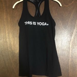 Black Lululemon This is Yoga tank